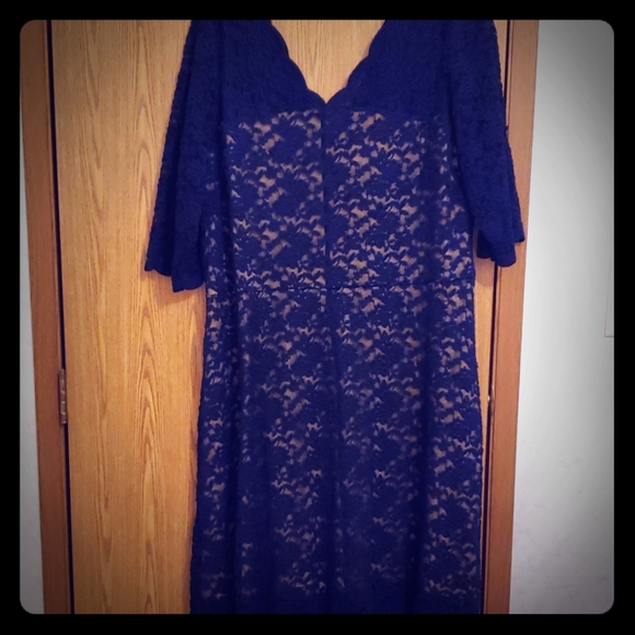 Dress Barn Dresses & Skirts - Lace blue dress, Dress barn size 18